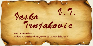Vasko Trnjaković vizit kartica